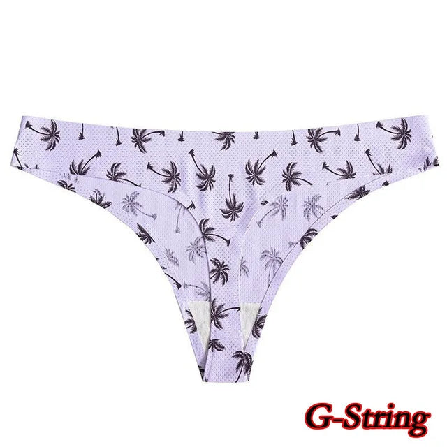 Poblador Sexy Women's Panties Seamless Underwear Comfortable Print G-string Thongs Intimate Female Lingerie Ladies Pantys Tanga