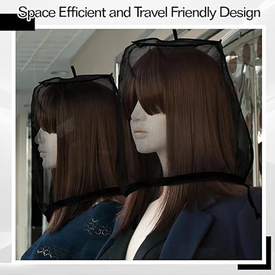 1/6 Pcs Wig Bags Adjustable Wig Storage for Multiple Wigs with Drawstring  Portable Wig Storage Bags