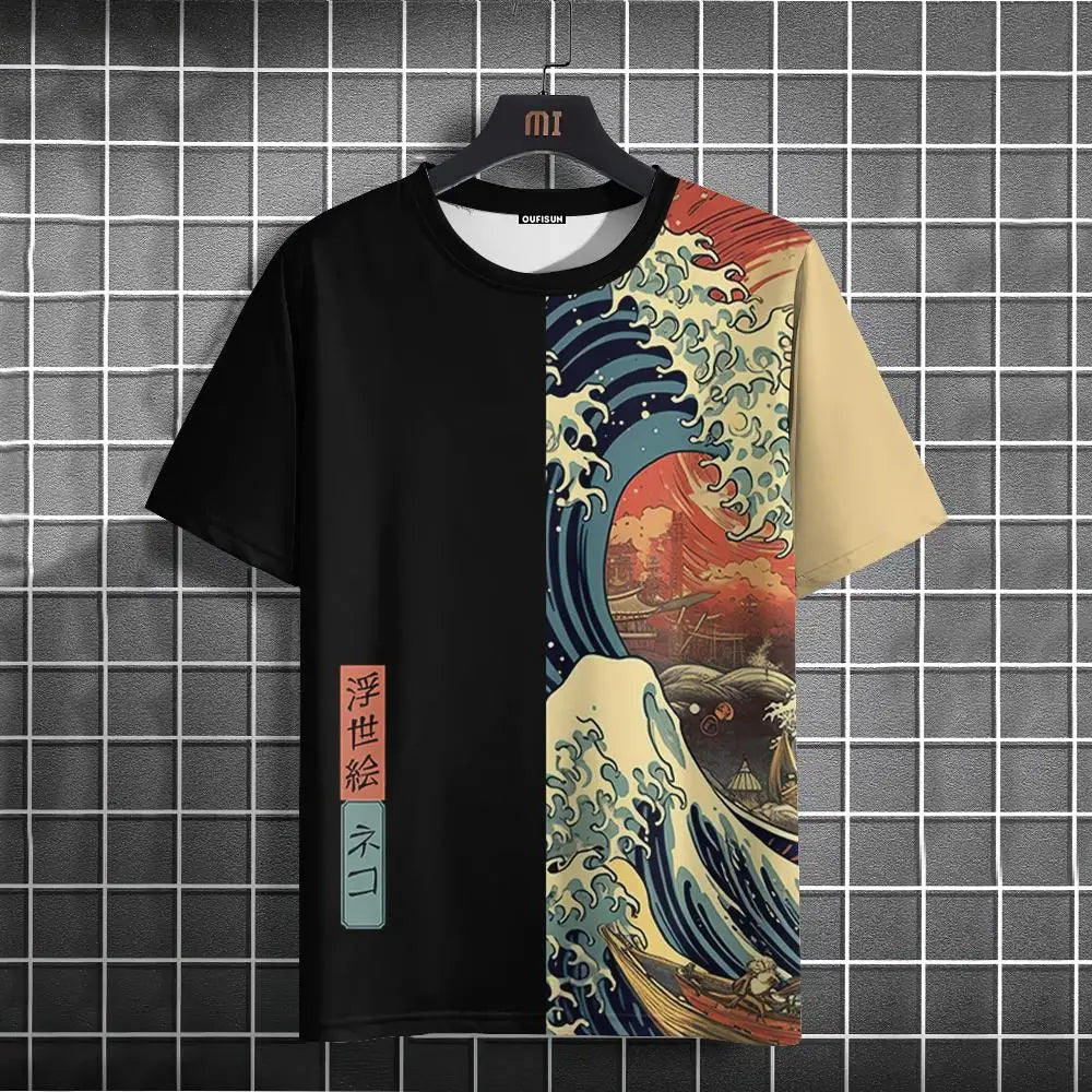 Unisex 2025 T Shirt Men Women Japanese Samurai Cat 3d Printed T Shirts For Casual Fashion Funny Shirt Top Tee Men Clothing