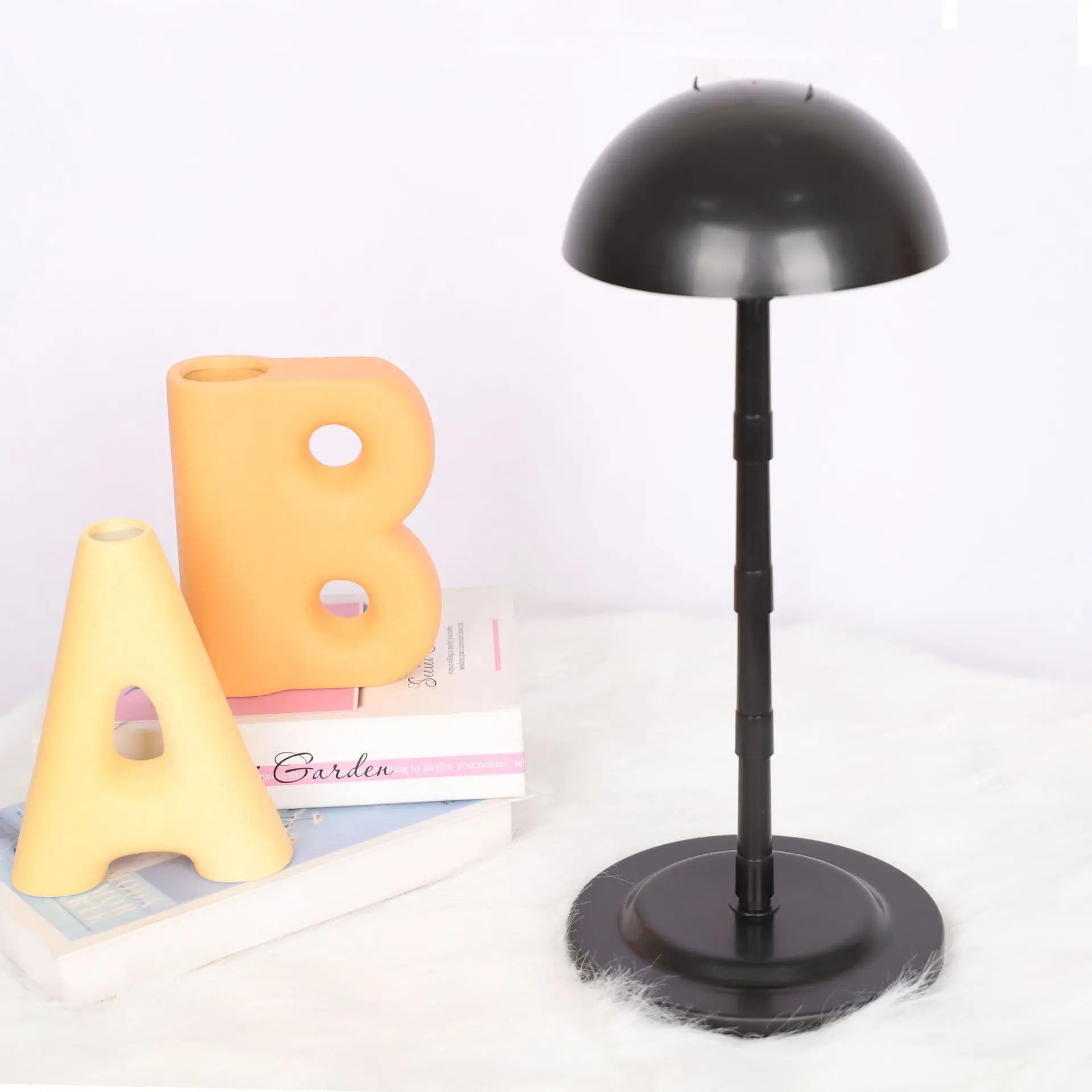 1pc Wig Stand Adjustable Height Wig Head Stand Portable Multi-Functional Non-Slip Wigs Stands Holder for Multiple Wigs and Hats
