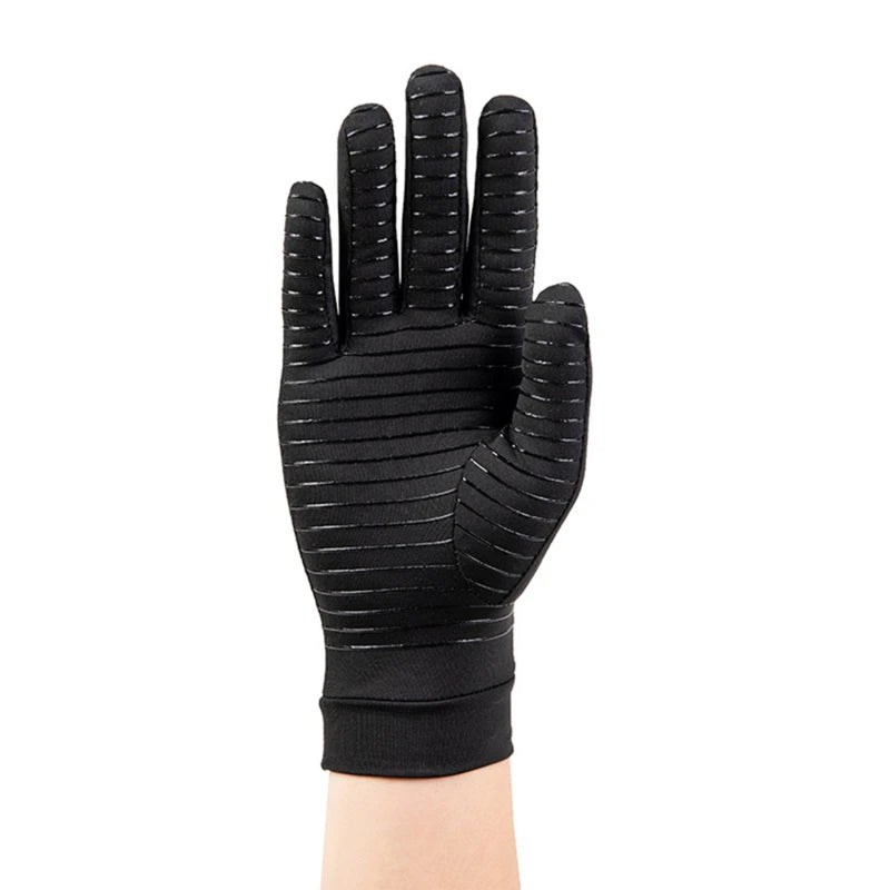 Copper Compression Arthritis Gloves Protect Hand Wrist Support Non-Slip Unisex Mitten Finger Joint Outdoor Effective Pain Relief