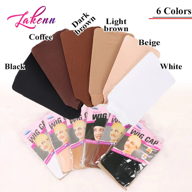 Dark Brown Wig Cap For Lace Front Wigs 20Pcs (10 Packs) Nylon Wig Cap For Wigs Making Stretchy Stocking Wig Caps For Women