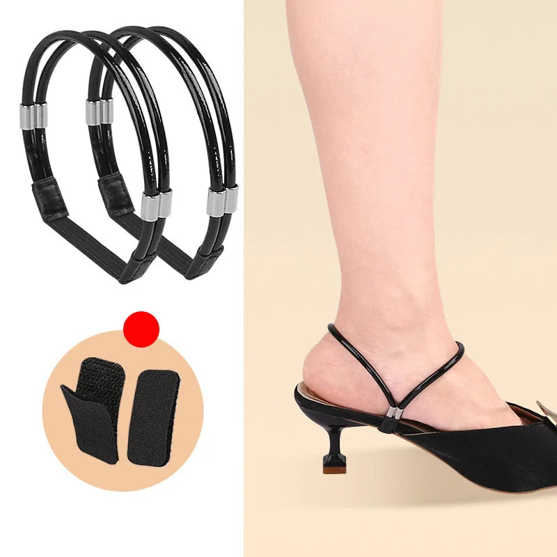 High Heels Shoes Band Anti-loose for Women Diamond Shoelaces Anti-drop Heel Straps Belt Drill Elastic Fixing Rhinestone Belts