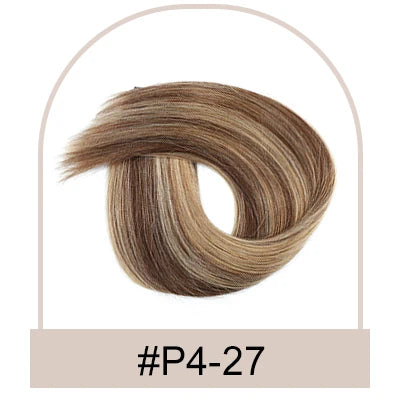 Clip In One Piece Human Hair Extensions 100% Straight Brazilian Human Remy Hair Natural Color Light Blond Ombre Dark Brown 613#