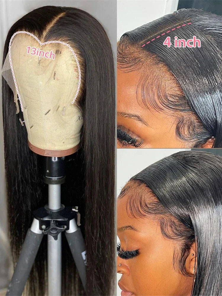 13x6 HD Lace Front wigs Human Hair Wig Brazilian Bone Straight Frontal Wig 360 13x4 Lace Frontal Wigs For Black Women Preplucked