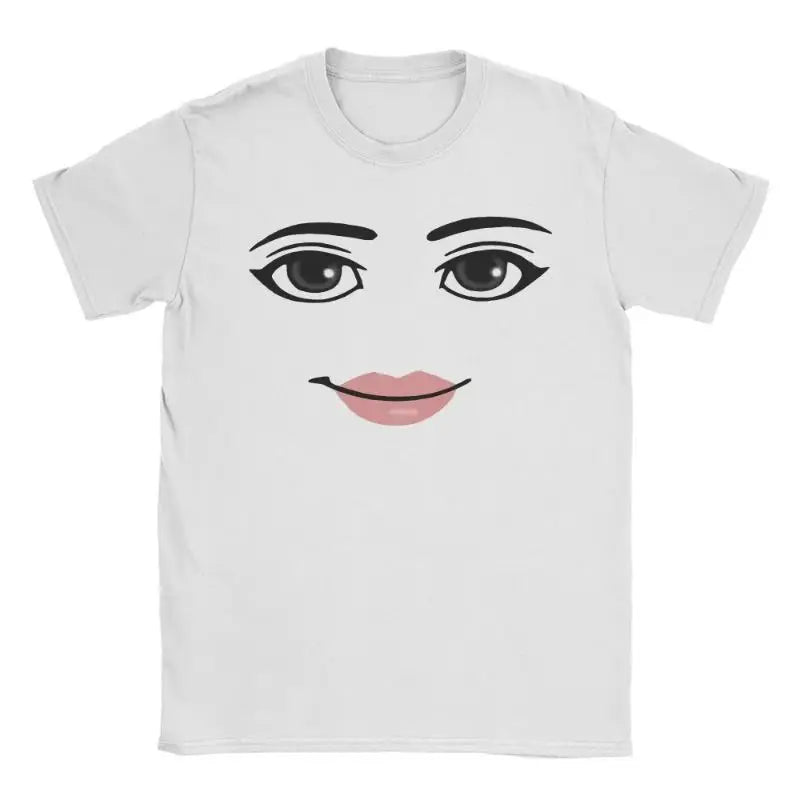 Novelty Robloxs Face Game Meme Graphic T Shirts Men Women Fashion Short Sleeve T-shirts Unisex High Quality Tops