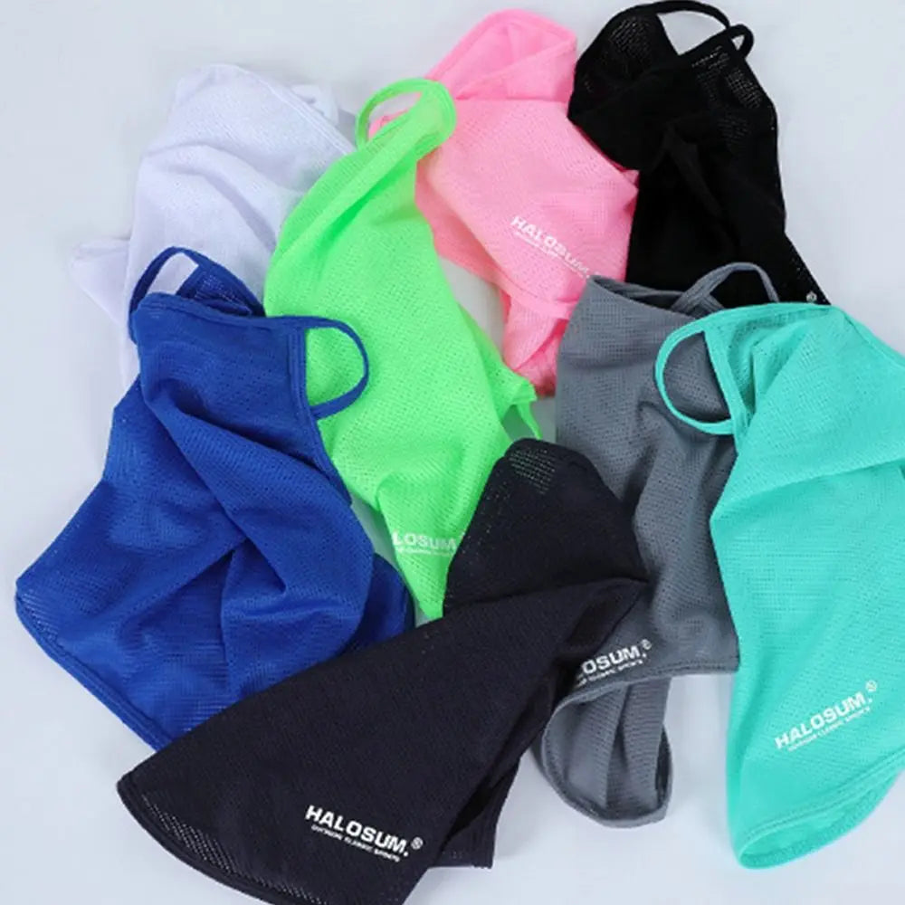 Full Face Mask Balaclava Breathable Sun UV Protection Summer Ice Silk Sun Protection Bike Mask Motorcycle Scarf Neck Gaiter