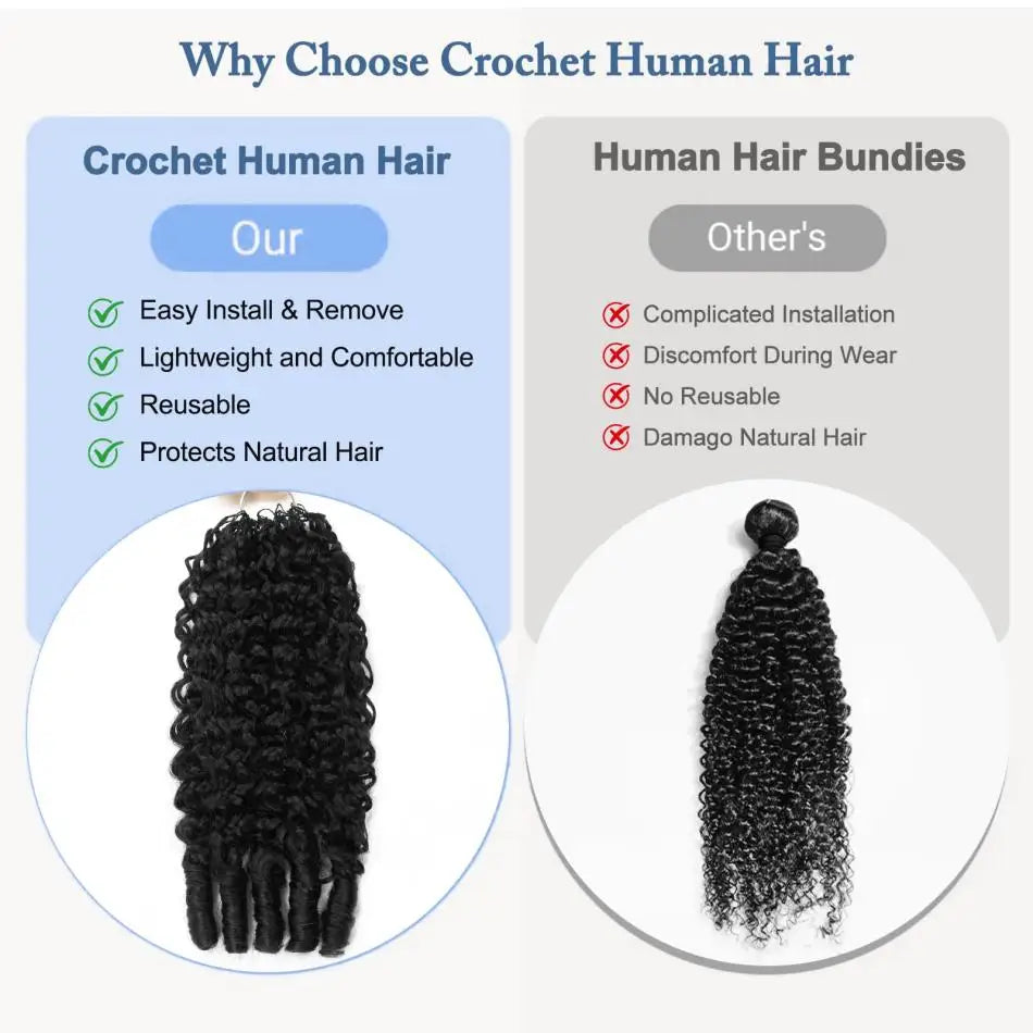 Deep Wave Crochet Human Hair Brazilian 12A Small Spirals Burmese Curly Bundles Virgin Feather Kinky Curly Hair Extension