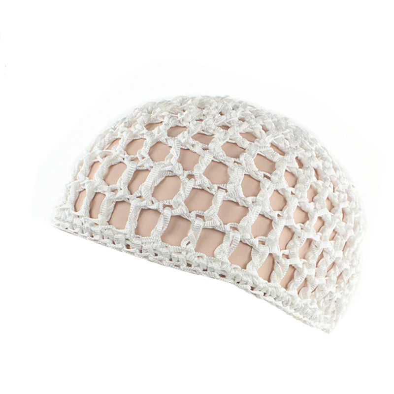 1pc Mesh Crochet Hair Net Woven Hair Cap Bonnet Night Cap Sleep Cap For Women Wig Head Cover Accessories