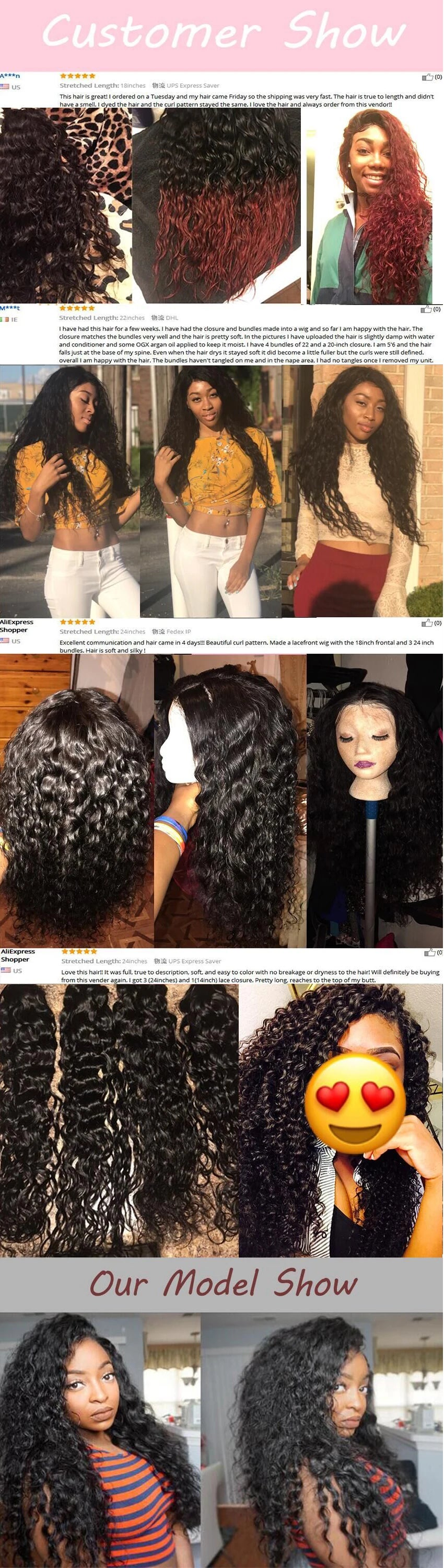 Water Wave Human Hair Bundles With 13x6 13x4 6x6 5x5 HD Transparent Lace Frontal Closure Brazilian Deep Wave Hair Extensions