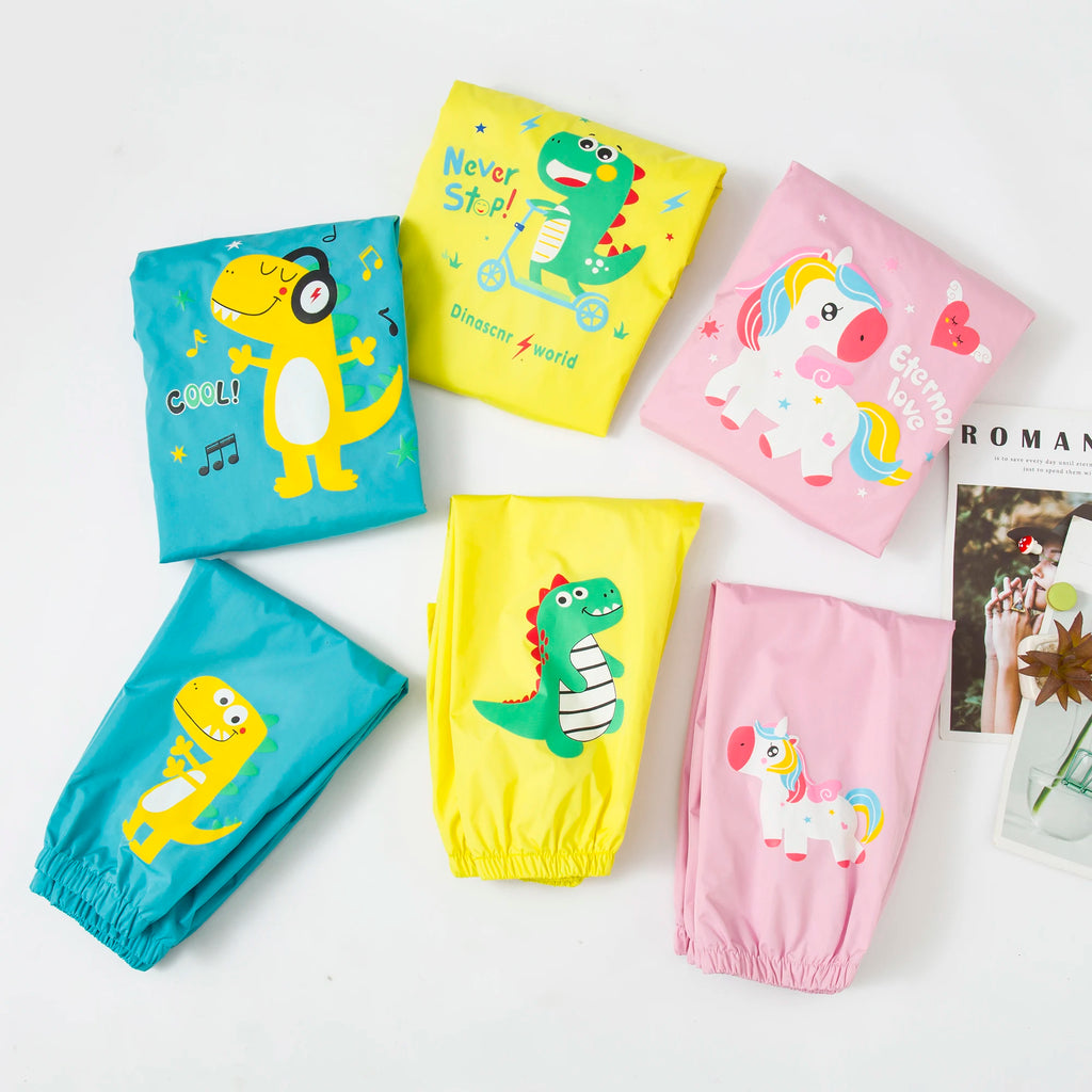Spring Unicorn Waterproof Clothes Long Sleeve Boy Girls Outfits Hoodie Coat+Pants Sets Raincoat Children Clothing 2 4 6 Years