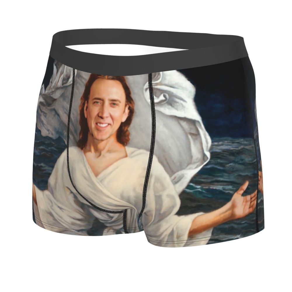 Custom Nicolas Cage Boxer Shorts For Homme 3D Printed Male Nic And His Girls Underwear Panties Briefs Breathbale Underpants