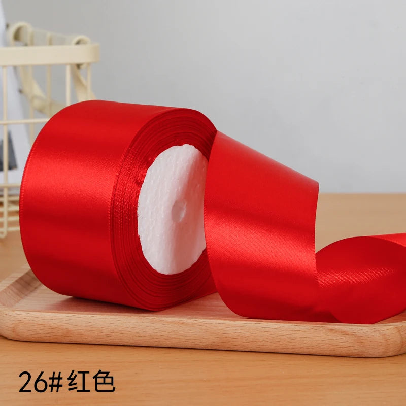22meters/roll 5cm Silk Satin Ribbons Crafts Bow Handmade DIY Gift Packaging Wrap Party Wedding Decorative Clothing Accessories