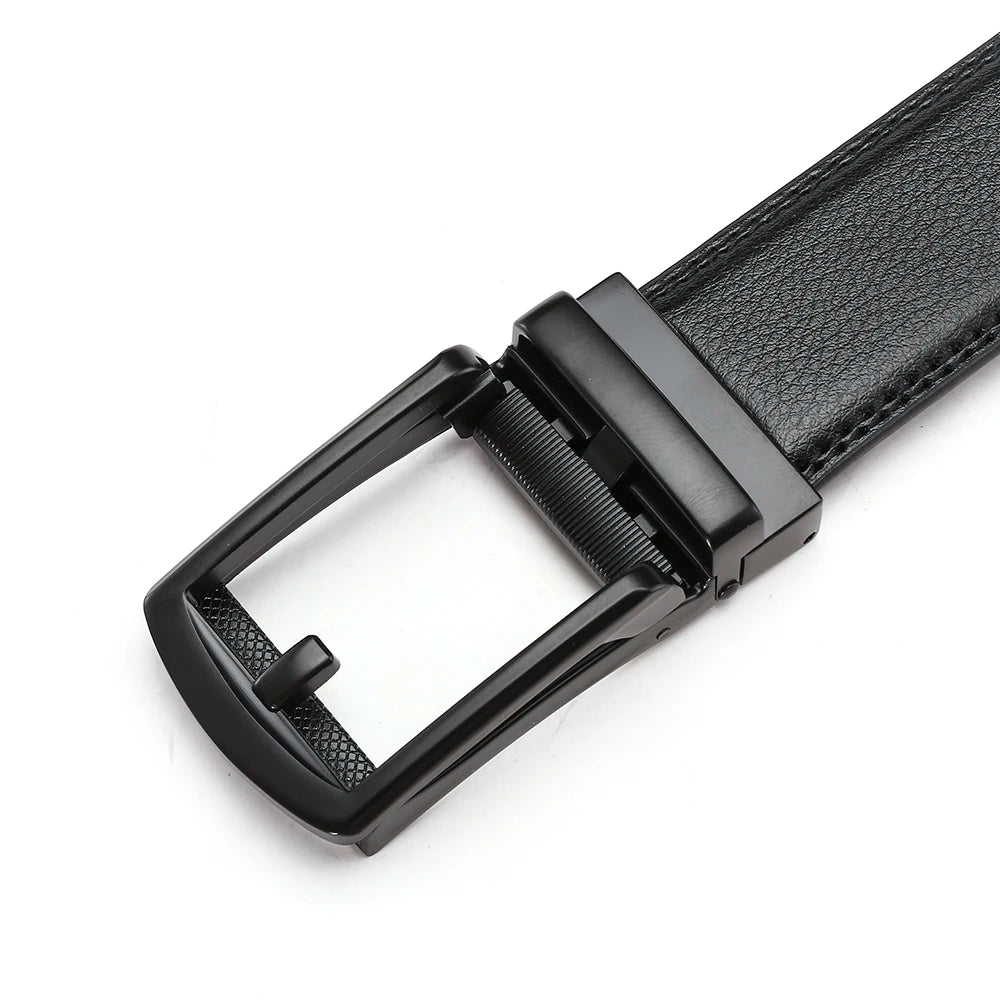 Men's Leather Belts Fashion Automatic Buckle Cowskin Male Belts Luxury Designer Black Brown 3.5cm