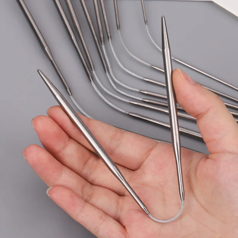 Circular Socks Knit Needles Metal Small Knitting Cable Circular Knitting Needles for Babies Sleeves Knitting Sewing Accessories