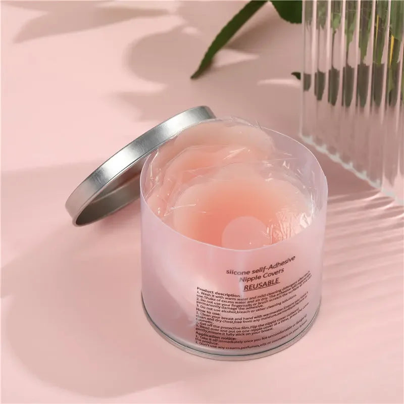 FINETOO 5/6 Pairs Breast Lift Up Tape Sexy Floral Nipple Cover Silicone Invisible Adhesive Stickers Reusable Paste Intimates