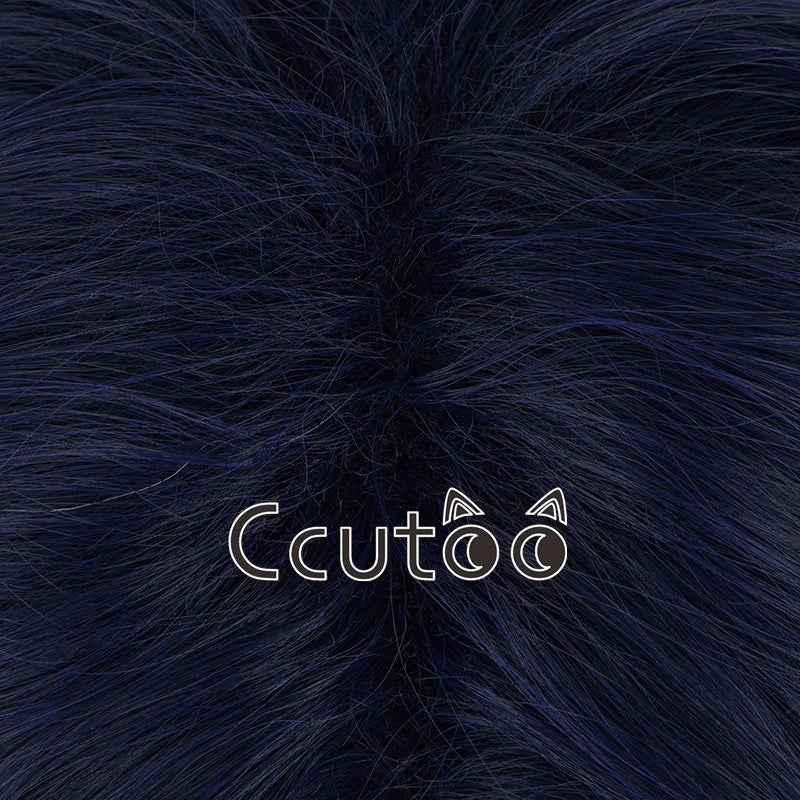 ZZZ Asaba Harumasa Cosplay Wig 30cm Navy Blue Short Wigs Heat Resistant Synthetic Hair + Wig Cap