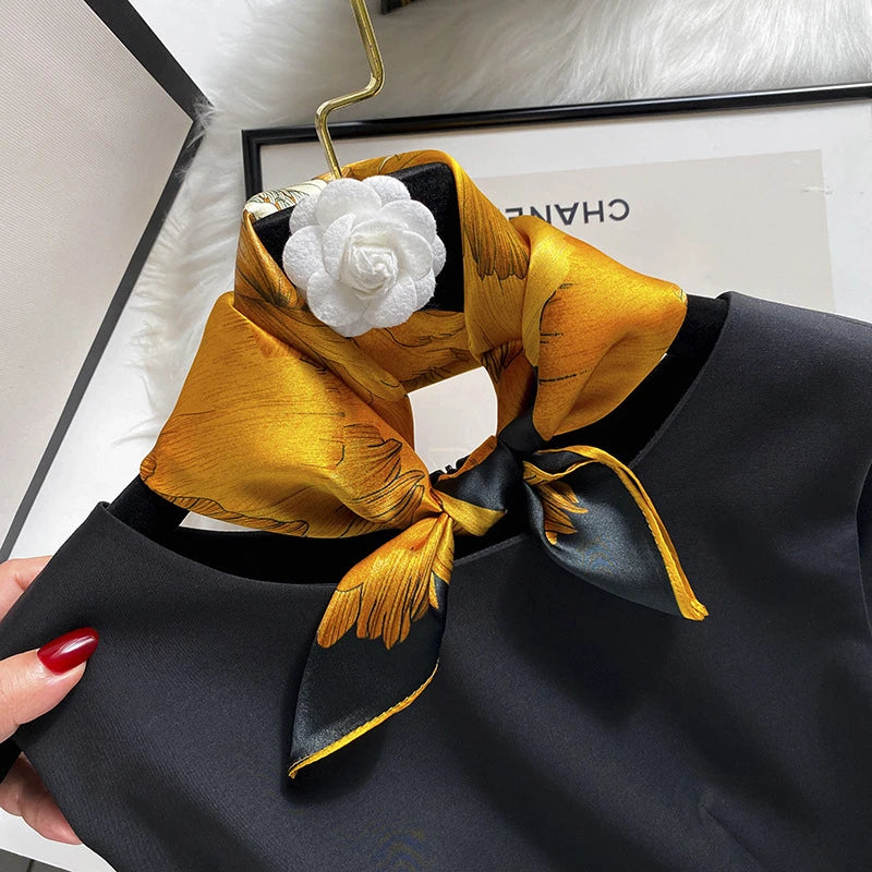 Women 100% Silk Scarves 53*53cm Luxury Pure Silk Scarf Wraps Shawls Pashmina Female Natural Silk Neckerchief Head Scarf Bandana