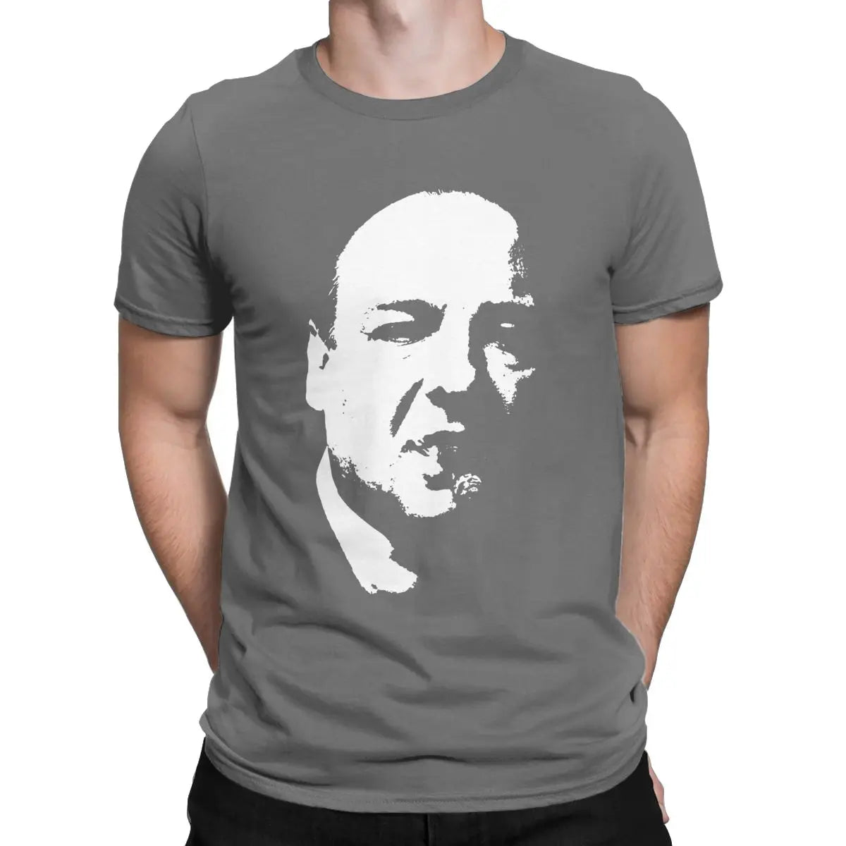 Tony Soprano The Sopranos T-Shirts for Men Funny 100% Cotton Tee Shirt Round Neck Short Sleeve T Shirt Birthday Gift Clothing