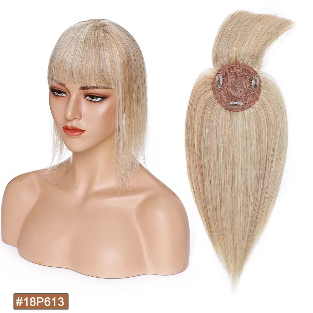 Rich Choices Women Topper 8.5x8.5cm Hair Toppers Natural Hair Clip In Wigs 100% Human Hair For Women Hairpiece