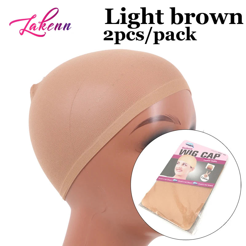 Dark Brown Wig Cap For Lace Front Wigs 20Pcs (10 Packs) Nylon Wig Cap For Wigs Making Stretchy Stocking Wig Caps For Women