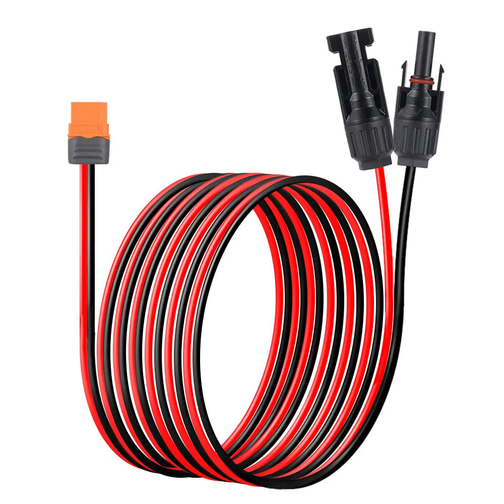 1/2/3M Solar Connector to XT60I- F Adapter 12AWG CableConnect Solar Panel Charge Cable for Solar Generator Portable Power Statio