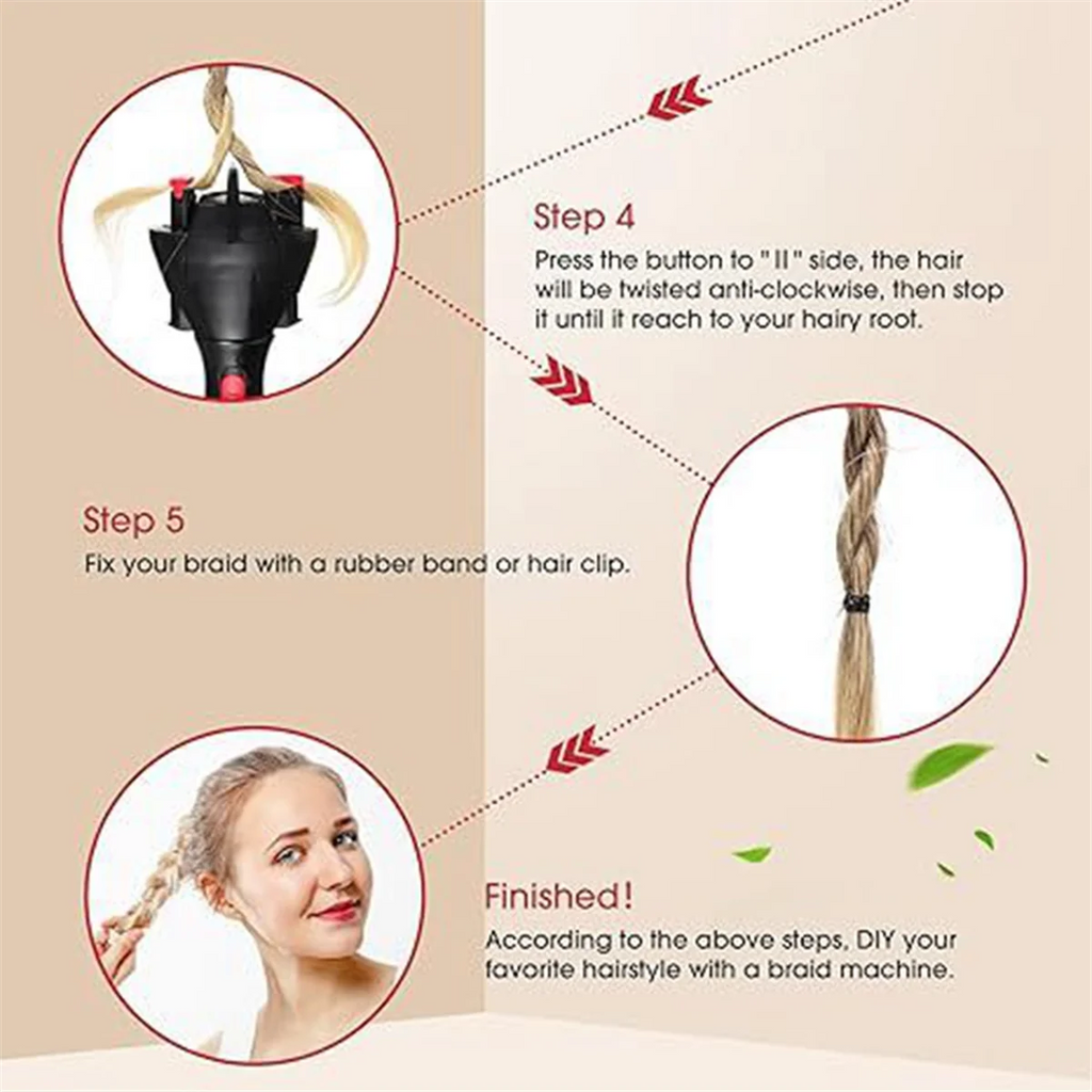 A71P Automatic Hair Braider USB Electric Hair Twister DIY Styling Tool for Hairstyles French Dreadlock Braid Maker for Girl