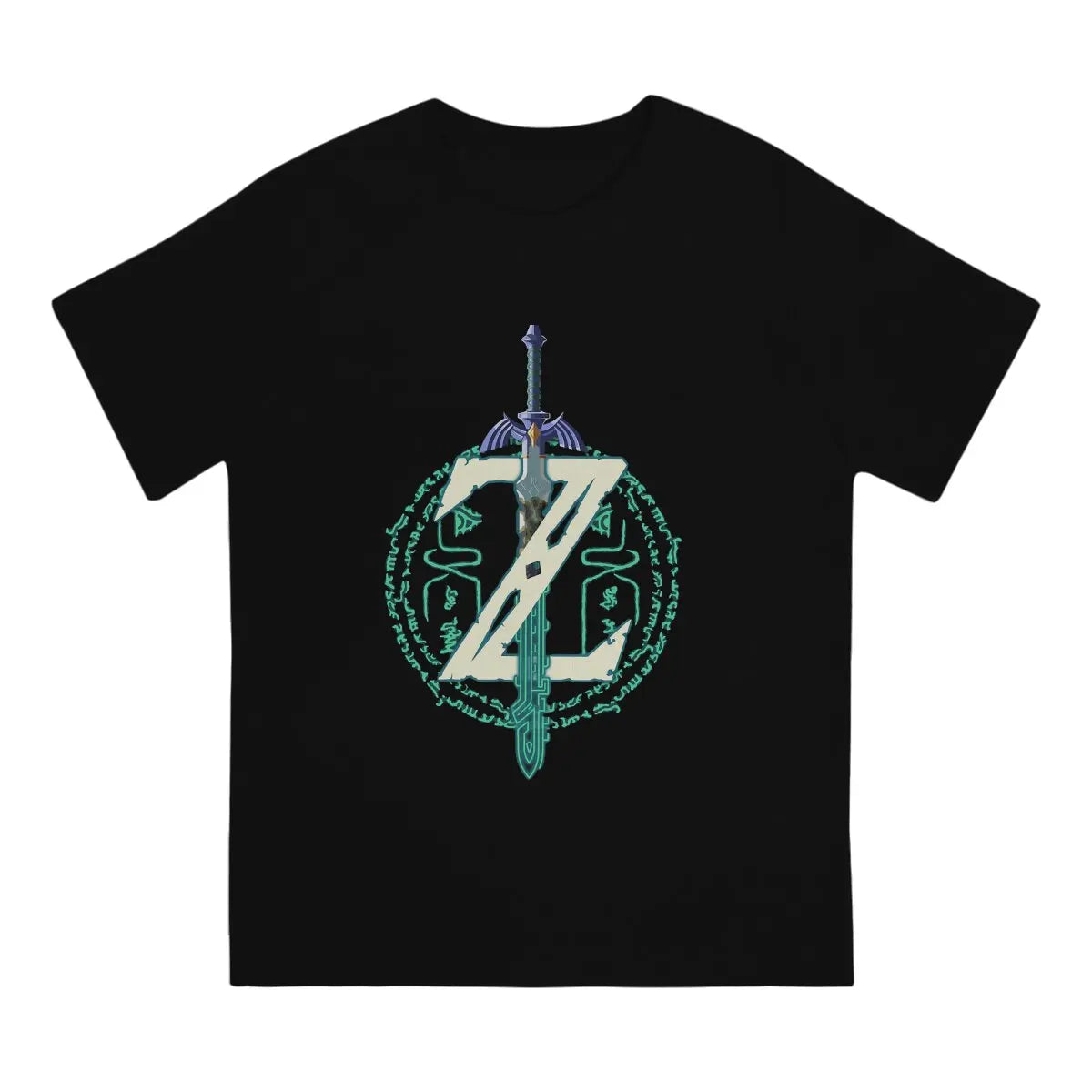 Zeld T Shirts Men's  100% Cotton Novelty T-Shirts Crewneck Tears Of The Kingdom Tees Short Sleeve Tops Party