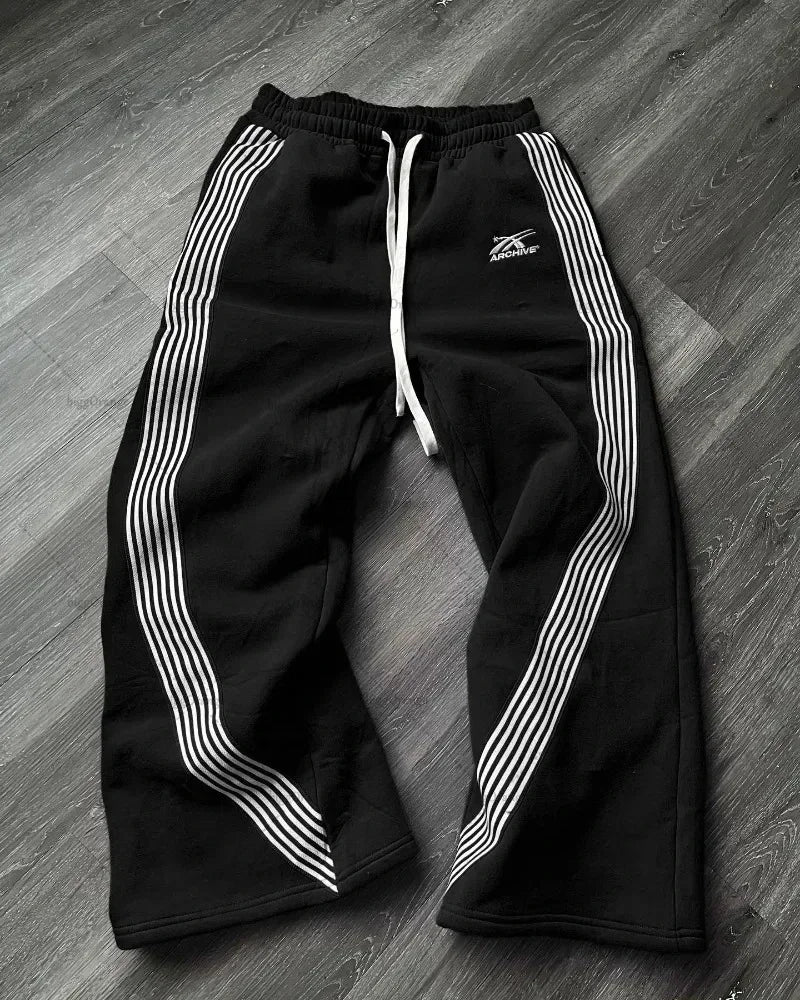 Retro Animal Print Sweatpants Y2K Clothes Men Women Harajuku Hip Hop Retro Graphic Baggy Sweatpants Elastic Waist Casual Trouser