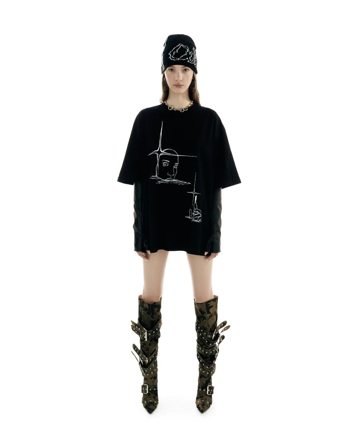Punk Lyrical Print T-Shirts Oversize Hip Hop Women Streetwear Clothing Harajuku  Goth Unisex Men Top Short Sleeve Cotton Tee Y2K