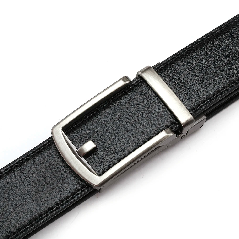 Men's Leather Belts Fashion Automatic Buckle Cowskin Male Belts Luxury Designer Black Brown 3.5cm