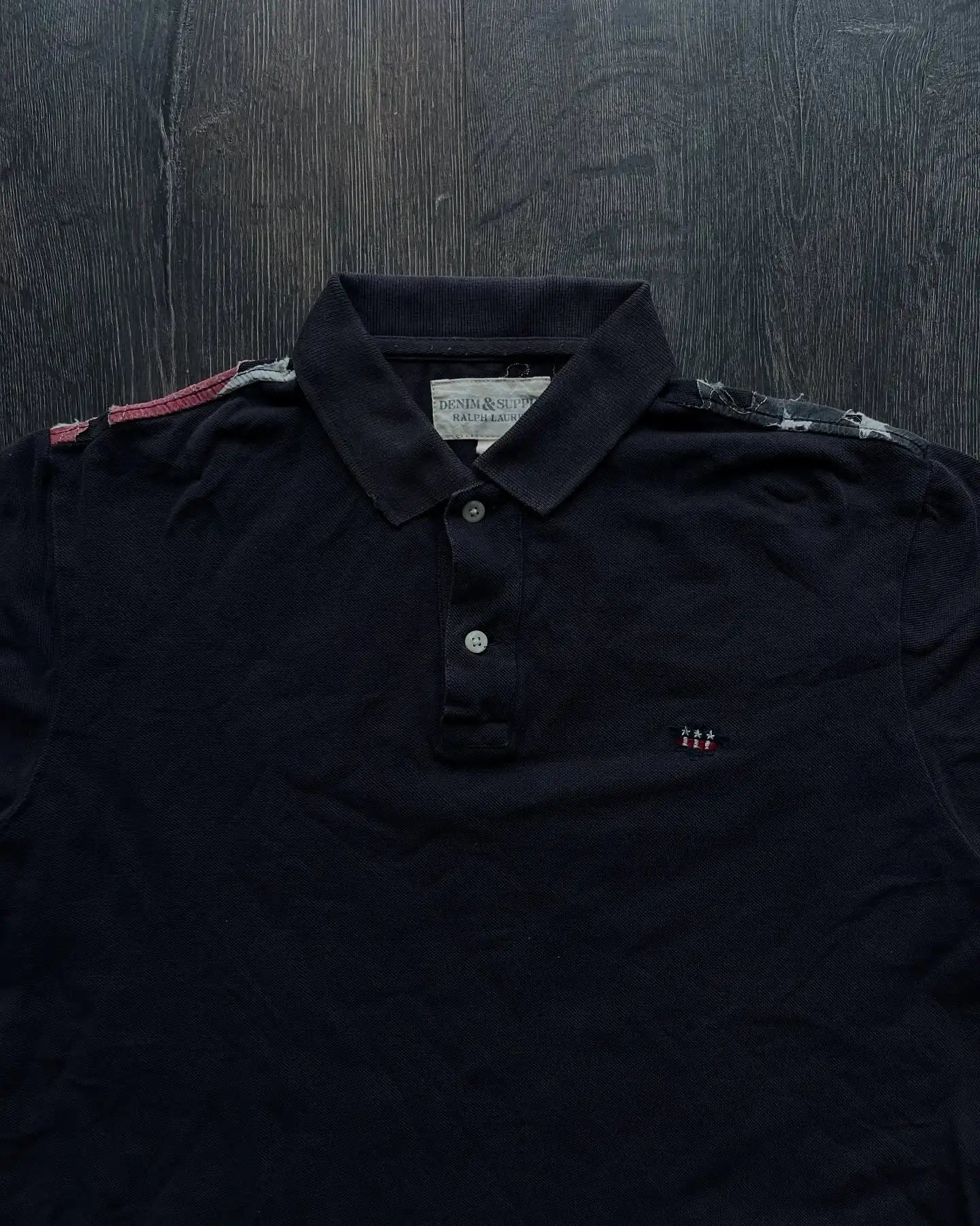 America Retro Flag Polo Shirt Streetwear Men Women Hip Hop Tear Patchwork Short Sleeve Shirt Y2k Cotton Top Baseball Clothing