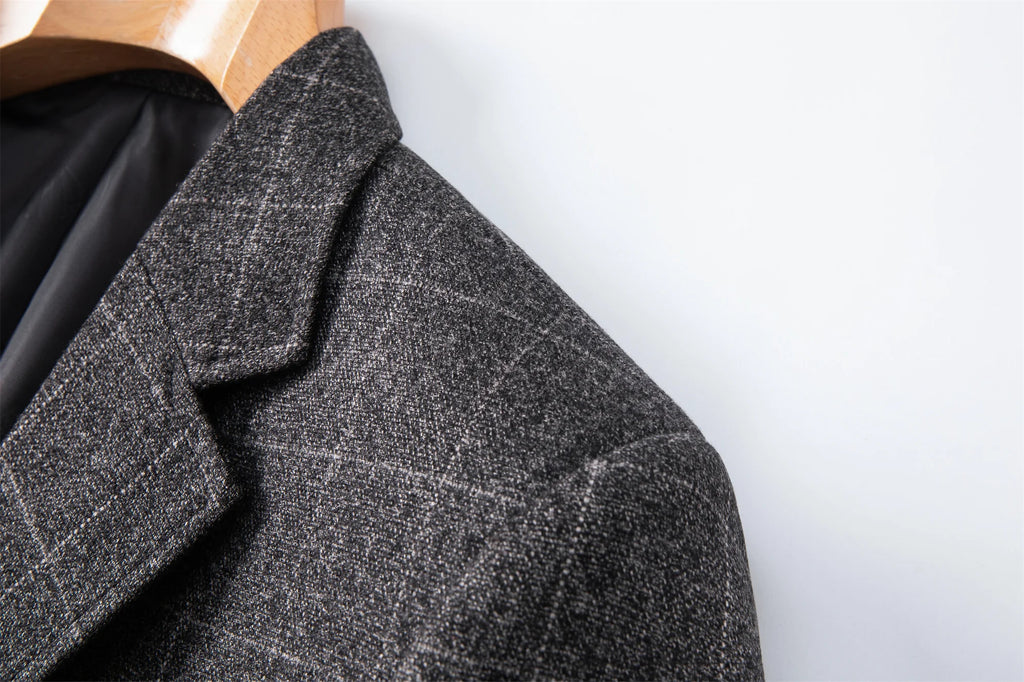Middle-Aged Men's Business Casual Suit Father's Day Gift Wedding Formal Lightweight Suit Men's 35-60 Years Old Large Size Thin Top Men's Middle-Aged and Elderly Jacket