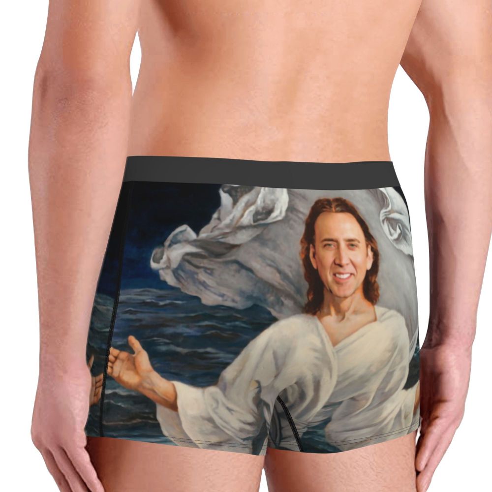 Custom Nicolas Cage Boxer Shorts For Homme 3D Printed Male Nic And His Girls Underwear Panties Briefs Breathbale Underpants