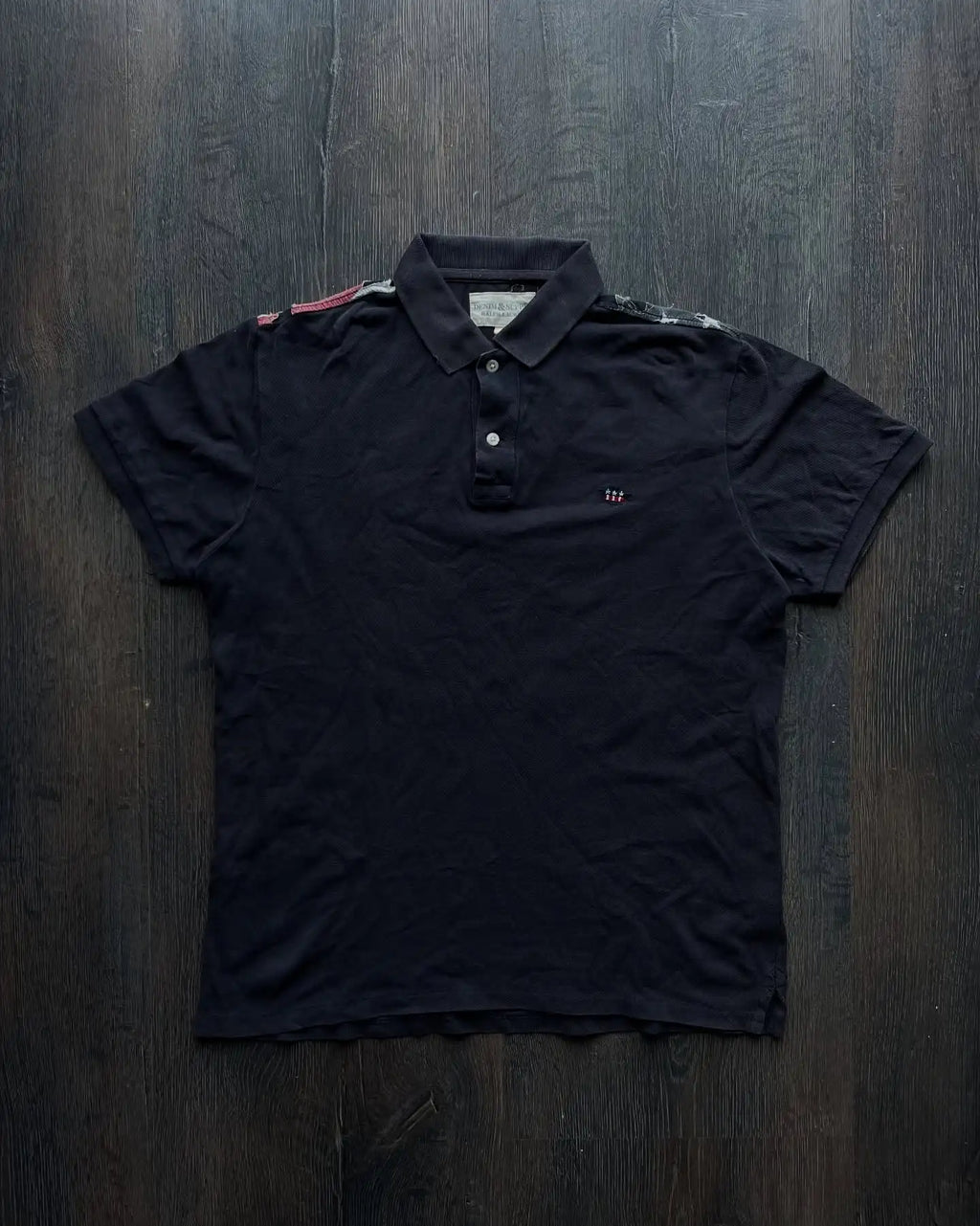 America Retro Flag Polo Shirt Streetwear Men Women Hip Hop Tear Patchwork Short Sleeve Shirt Y2k Cotton Top Baseball Clothing
