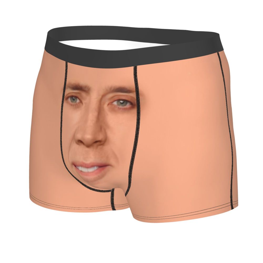 Custom Nicolas Cage Boxer Shorts For Homme 3D Printed Male Nic And His Girls Underwear Panties Briefs Breathbale Underpants