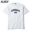 100 Cotton ALIEX Australia Flag T Shirt Men T Shirts Homme T-shirts For Man Top Top Tee 3XL Clothing Funny Tshirt Brand  UTSDA#