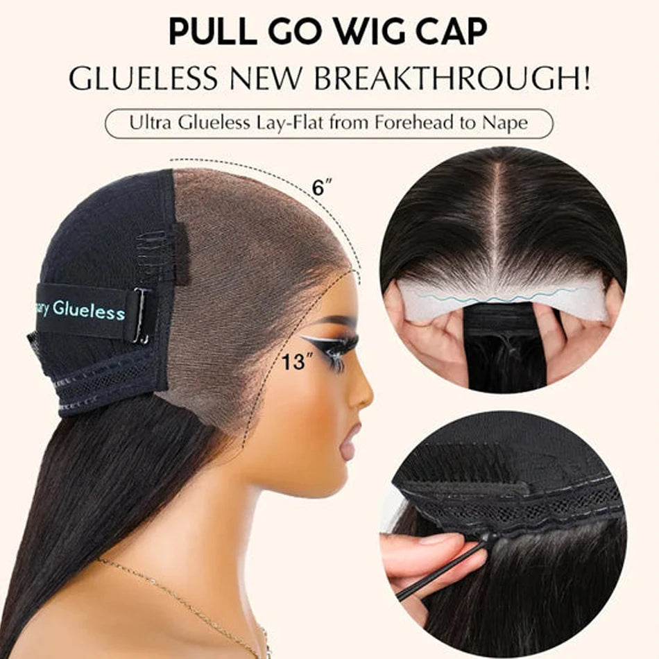 13x6 Lace Front Wigs Human Hair 200 Density Straight HD Lace Front Wigs Pre Plucked Straight Glueless Human Hair