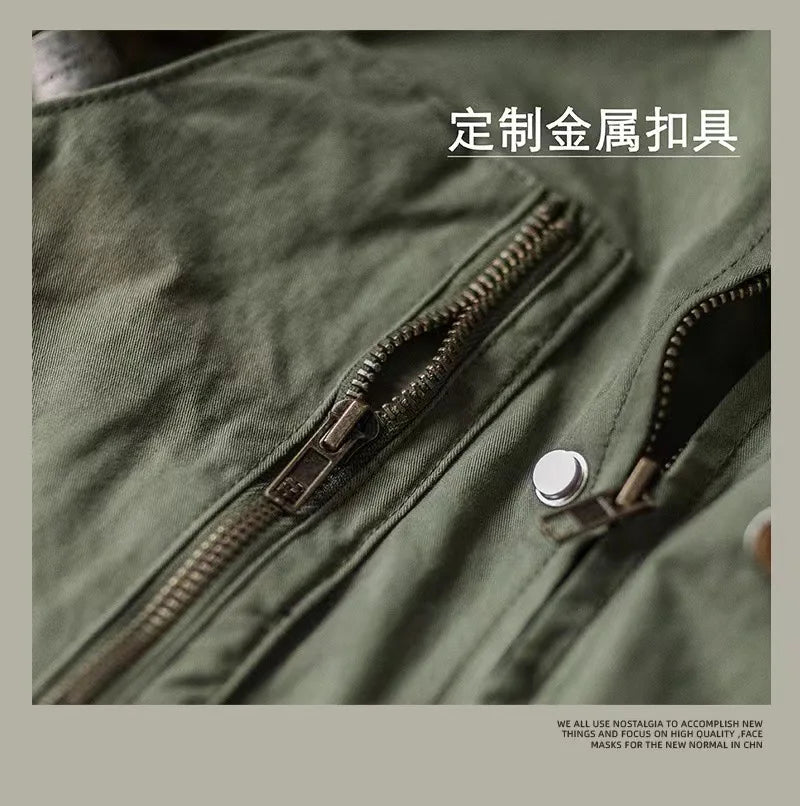 Retro American Cotton Overalls Loose Jumpsuit Men's Cargo Pants Men Suspenders Bibs Four Seasons Full Length Baggy Pants