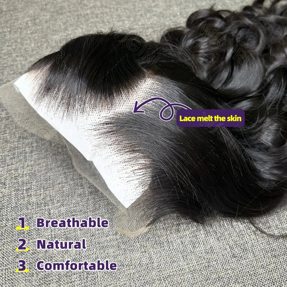 Wigirl High 200 Density 30 40 Inch 13x6 HD Transparent Body Wave Lace Front Human Hair Wigs Brazilian Wavy 13x4 Lace Frontal Wig