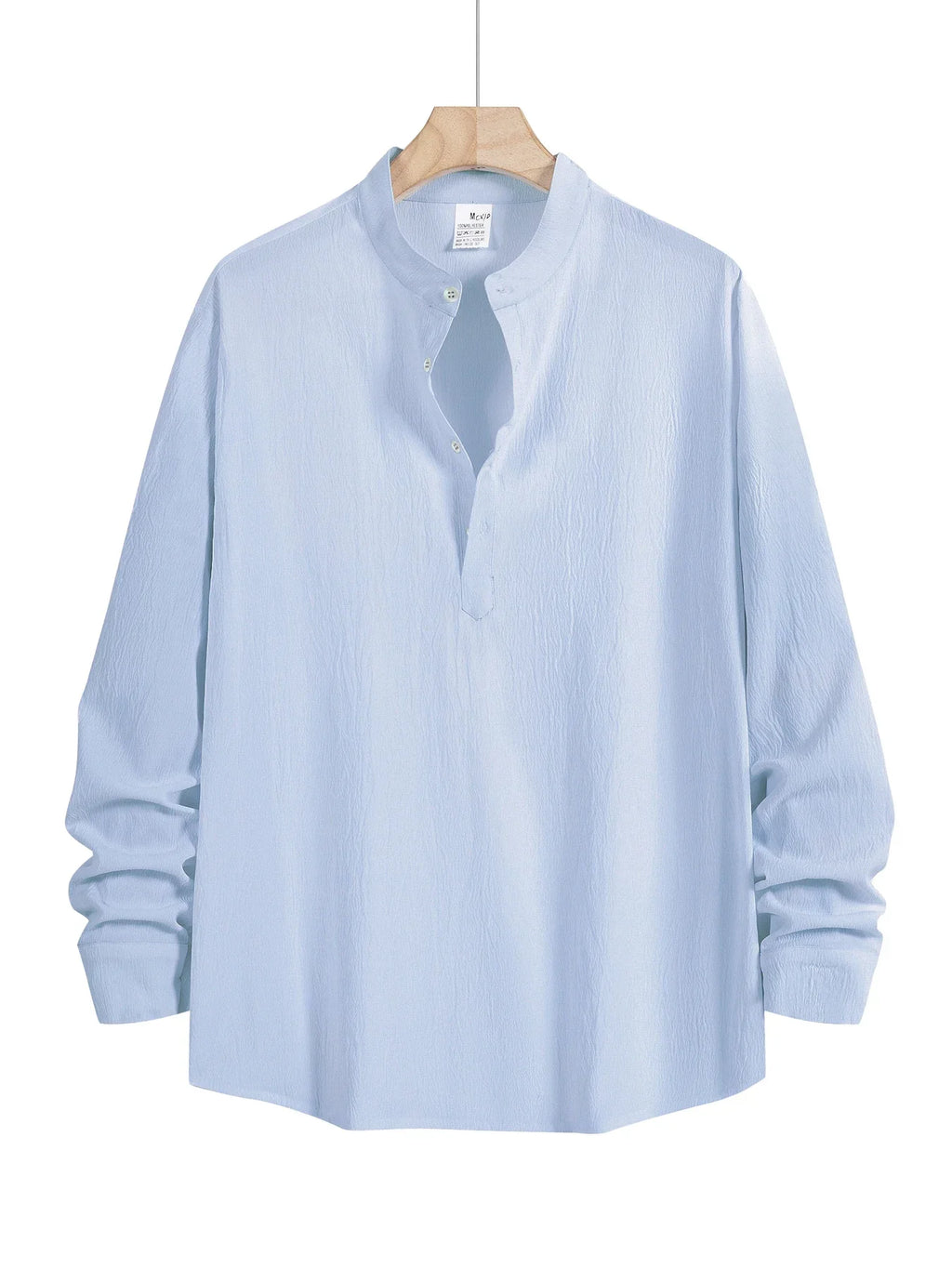 Men's Linen Shirt Summer 2025 Casual Short Sleeve Breathable Stand Collar Loose Fit Trendy Solid Color Youth Top with Pocket