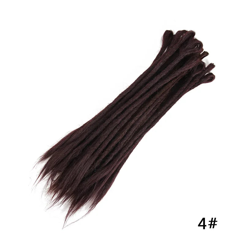 Dreadlocks Extensions Thin 0.7cm Width Synthetic Crochet Braids Hair Dreads Fake Hair Ombre Mint Green Reggae Hip Hop Style Pink