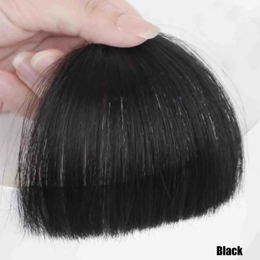 Clip-In Bangs Hairpiece for Women 100% Human Straight Hair Toppers for Daily Wear Available in Black Brown More Colors