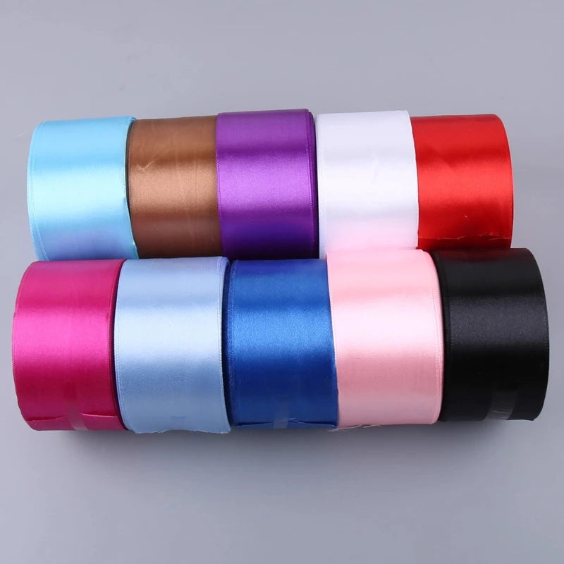 22meters/roll 5cm Silk Satin Ribbons Crafts Bow Handmade DIY Gift Packaging Wrap Party Wedding Decorative Clothing Accessories