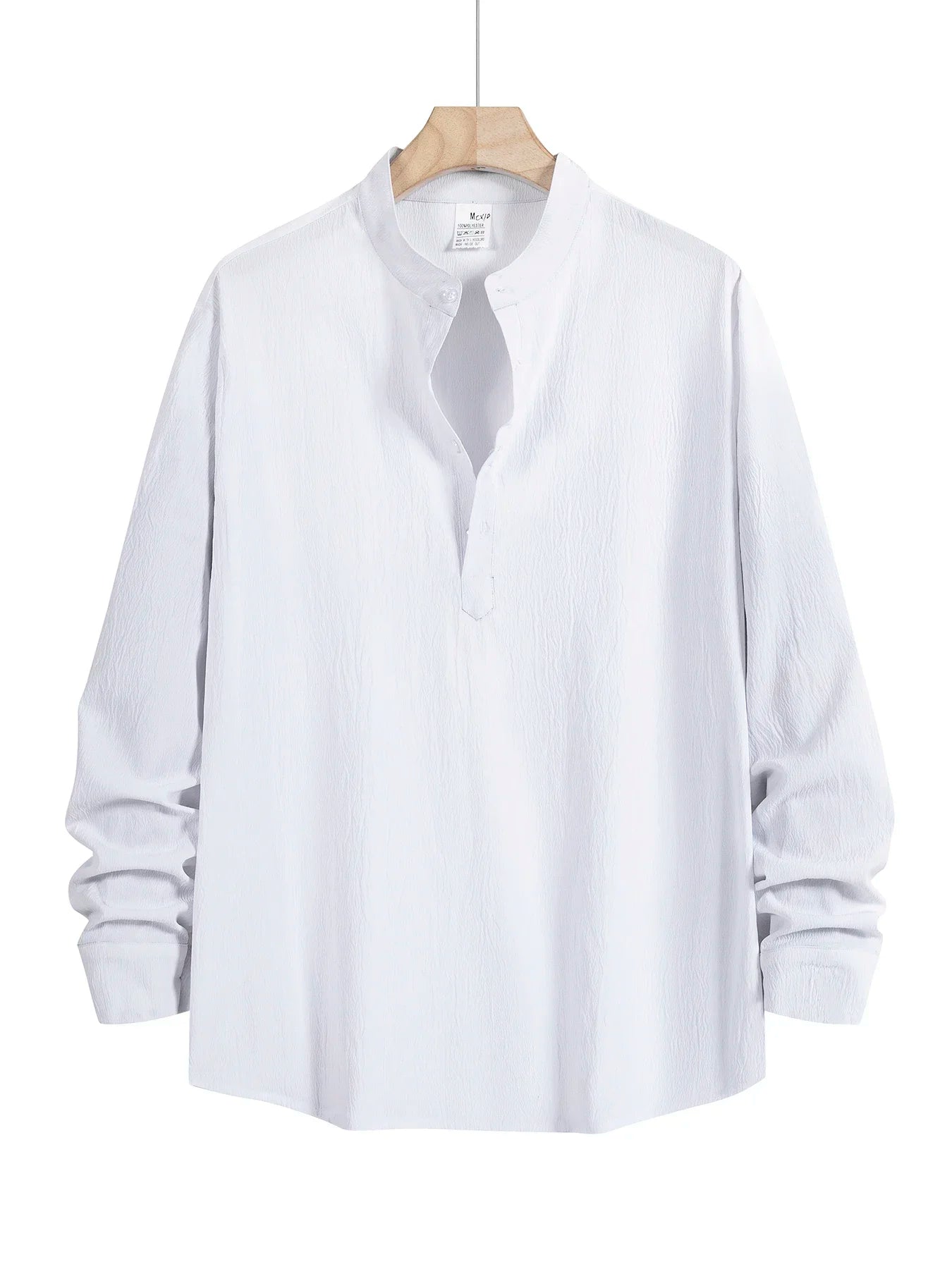 Men's Linen Shirt Summer 2025 Casual Short Sleeve Breathable Stand Collar Loose Fit Trendy Solid Color Youth Top with Pocket