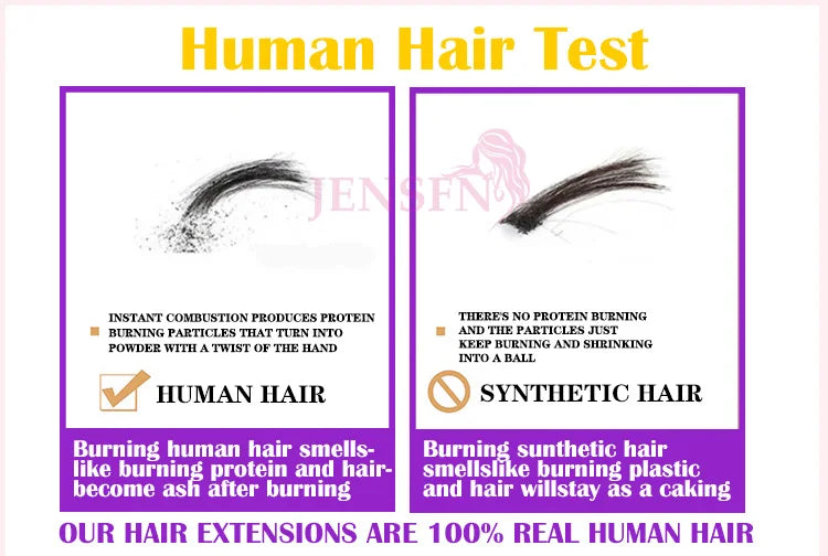JENSFN  Bulk Hair Extensions Human Hair Straight  16"-26" Inch 50g/Strand  #613 60  Brown Blonde Color Hair Salon Supplies