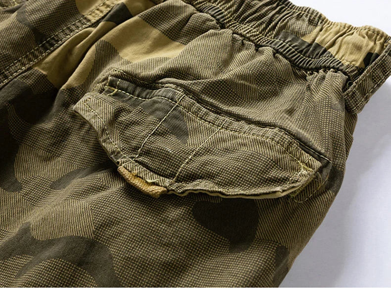 2024 New Summer Men Cotton Cargo Camouflage Shorts Men Clothing Casual Breeche Bermuda Beach Jogger Shorts Male Hot Dropshipping