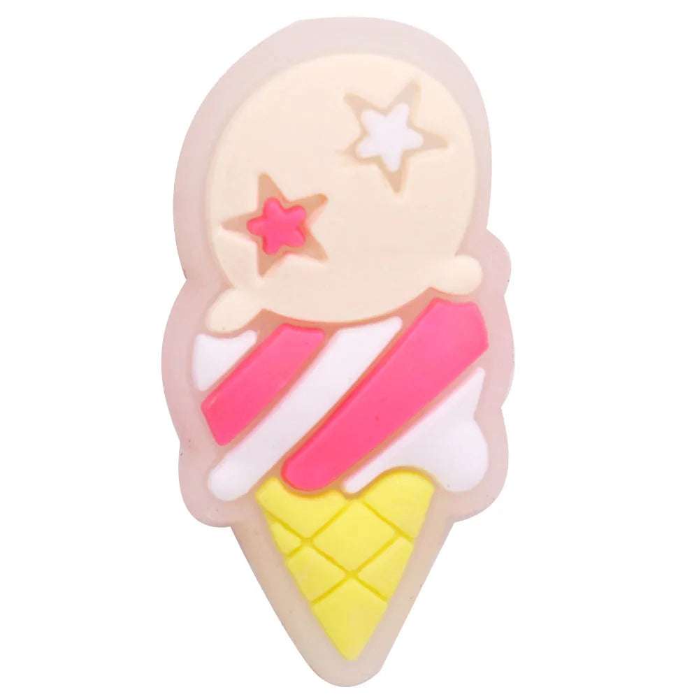 1-16Pcs My Love Lollipop Carrot Mushroom Luminous Sandals Shoe Buckle Charms Accessories DIY Kids Holiday Gift