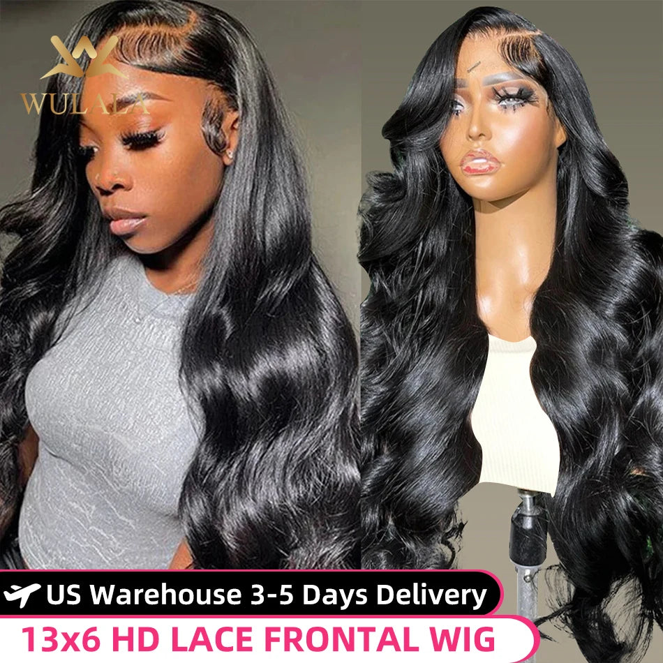 30 36 Inch Body Wave 13x6 Hd Transparent Lace Frontal Wig 13x4 Lace Front Human Hair Wig 360 Brazilian PrePlucked Wigs For Women