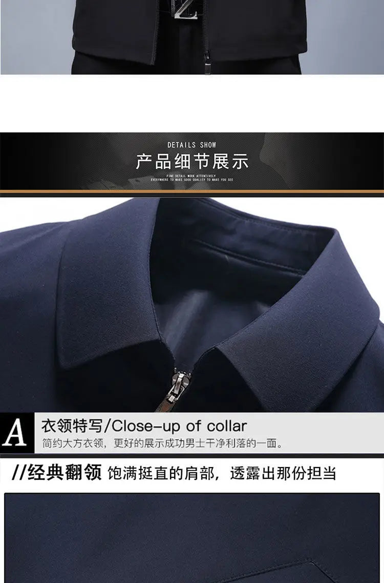 Spring Autumn Men's Turn-down Collar Business Social Blazer Jackets Fashion Office Dress Coats High Quality Casual Men Clothing